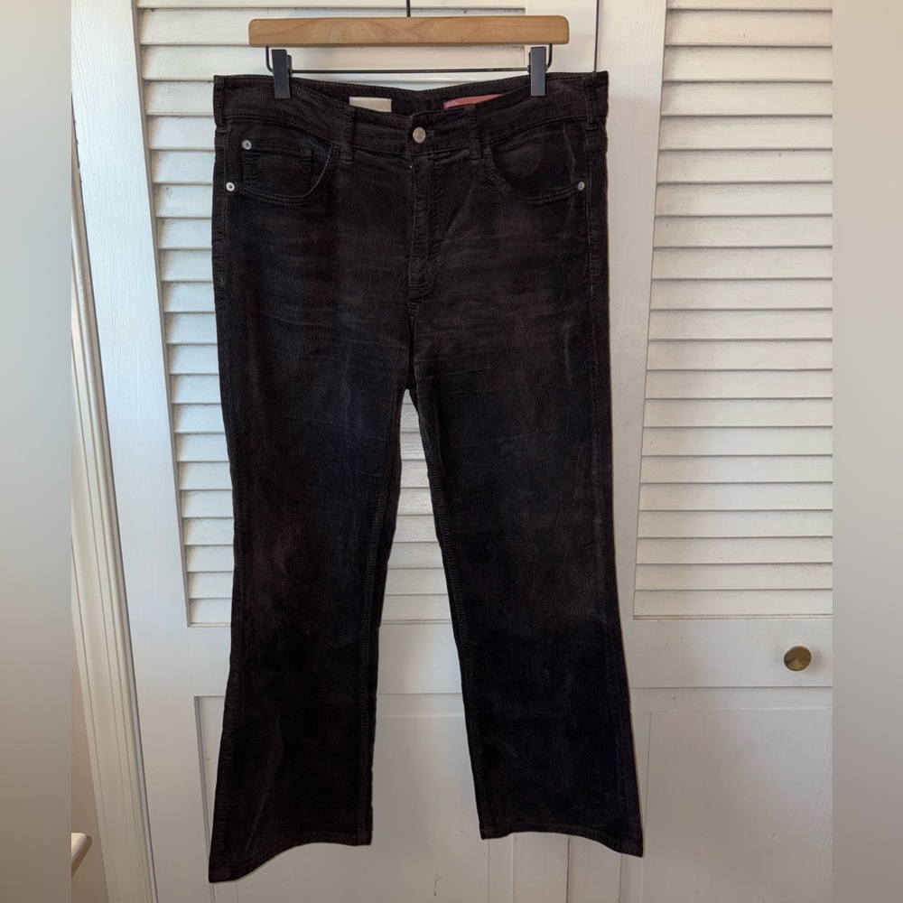 Pilcro by Anthropologie Cropped Brown Corduroy Bootcut Pants size 31 - Picture 2 of 6